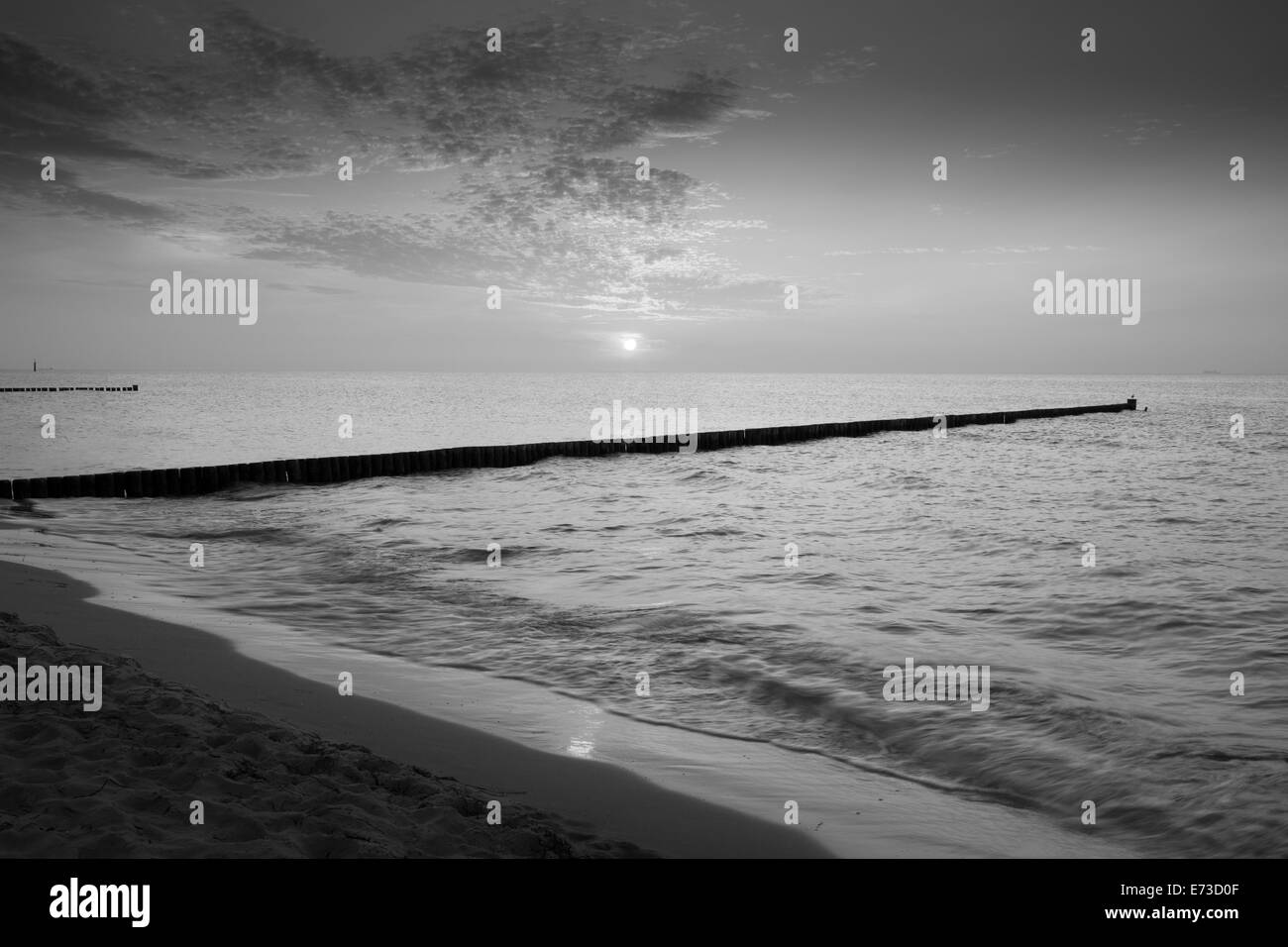 Sonnenuntergang über der Ostsee Stockfoto