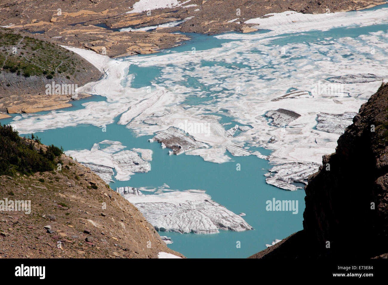 Grinnell Gletscher im Glacier National Park, Montana. Stockfoto