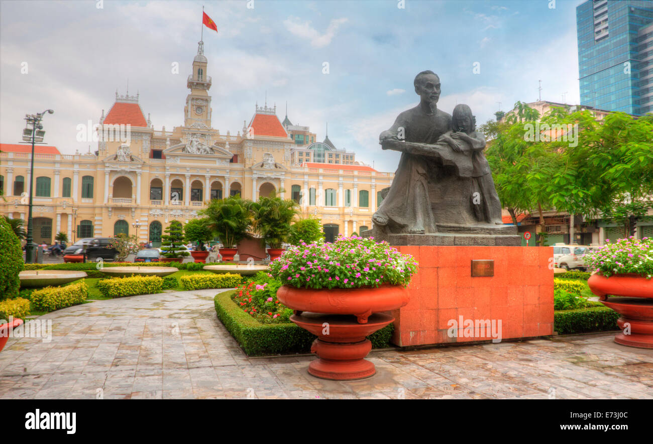 Ho Chi Minh City Hall oder Hôtel de Ville de saïgon Stockfoto