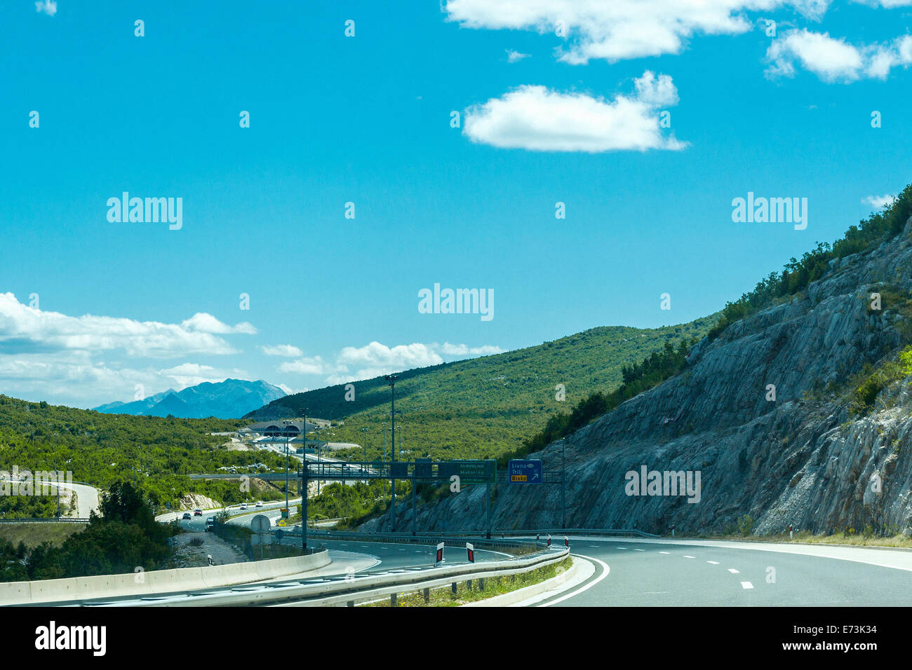 Autobahn A1 in Kroatien Stockfoto
