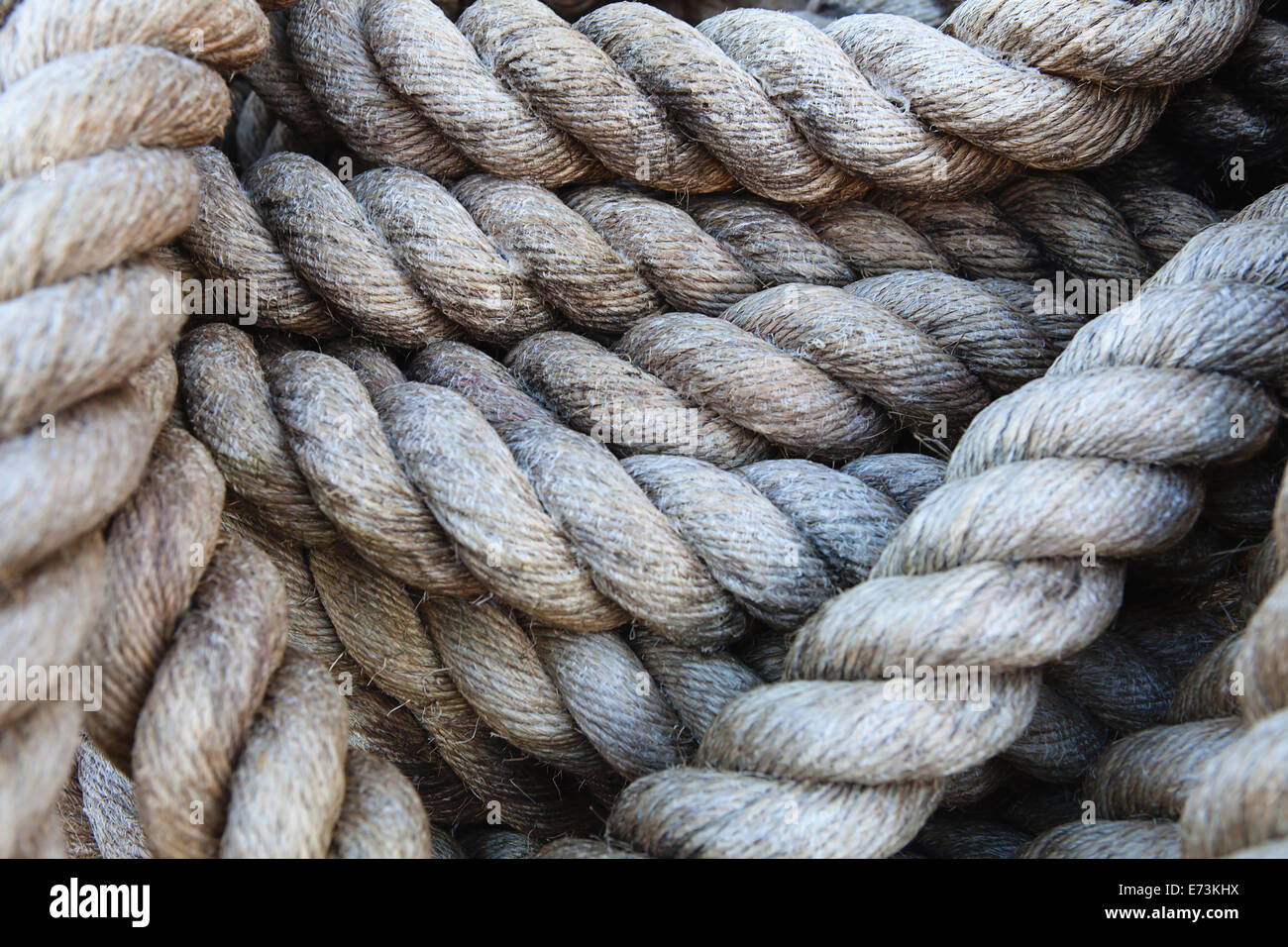 England, Bristol, Coiled Seil auf die SS Great Britain. Stockfoto