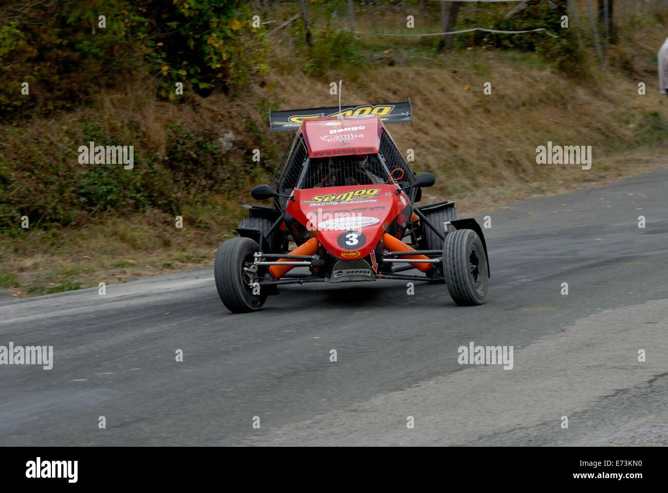 Auto Wald Rennstrecken Stockfoto