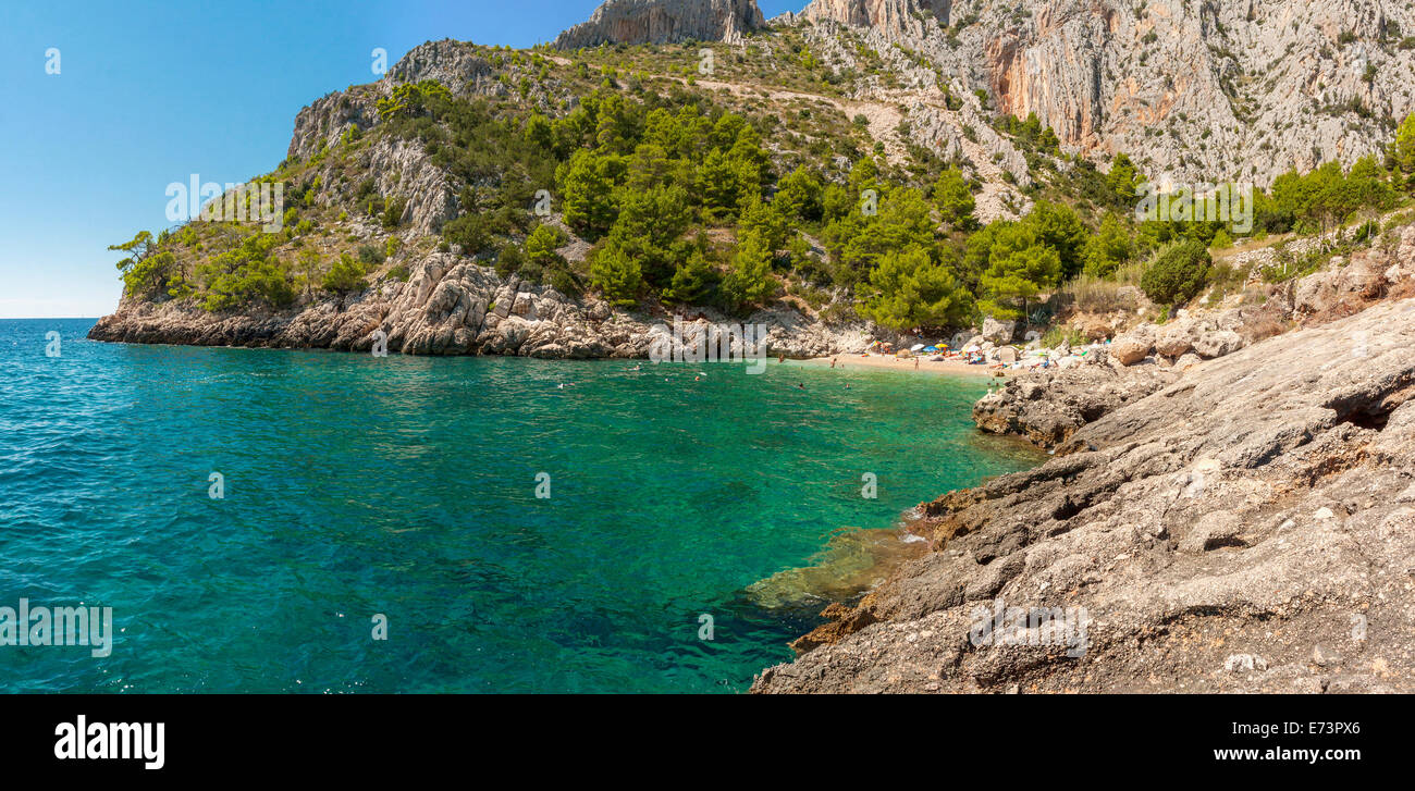 Lucisca Strand und Bucht in der Nähe von Sveta Nedilja Dorf, Insel Hvar, Kroatien Stockfoto