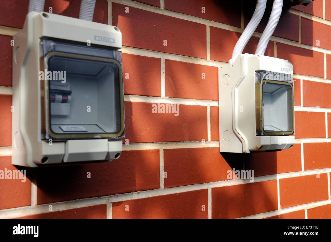 Australische Photovoltaik-Solarstrom digitale Zähler. Stockfoto