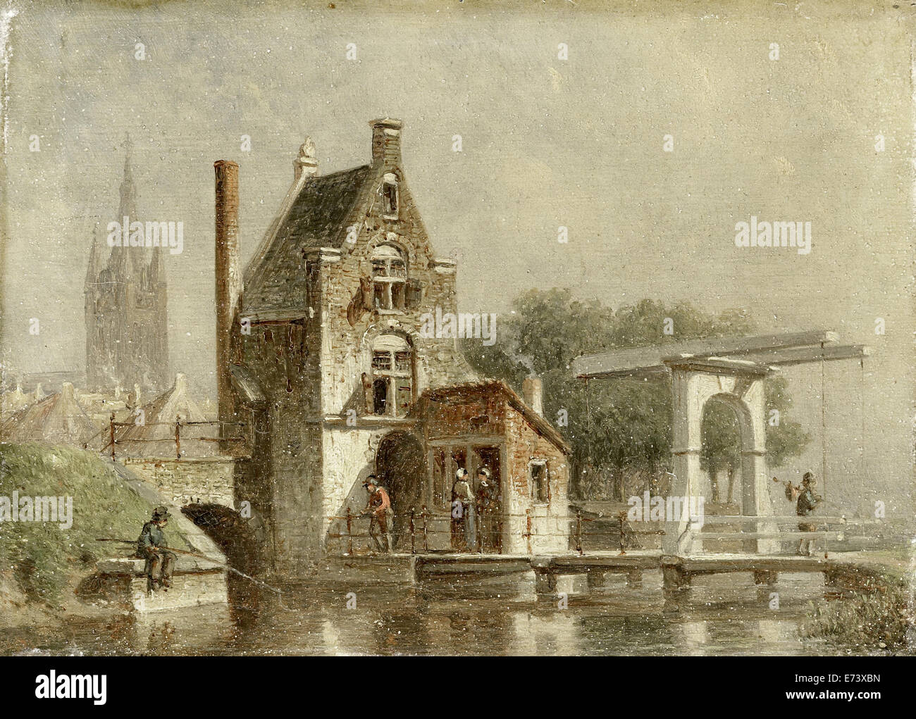 Kuh-Tor in Delft - von Petrus Gerardus Vertin, 1850-1892 Stockfoto