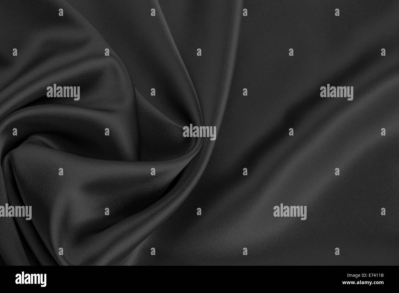 schwarzem satin oder Seide Stockfoto