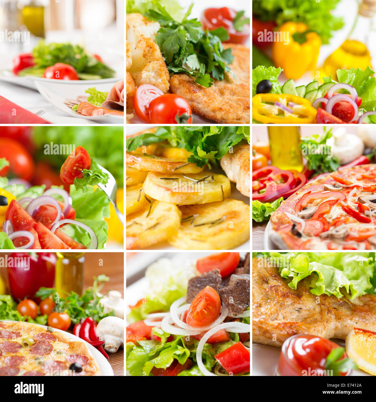 Europäische Lebensmittel-collage Stockfoto
