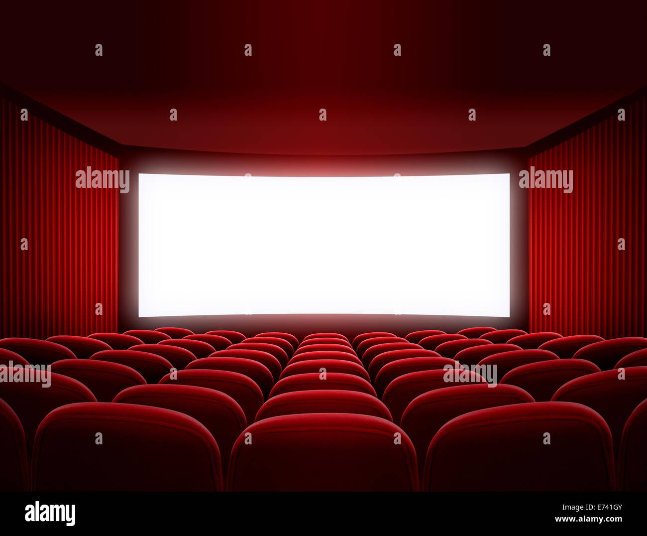 Kinoleinwand für Film-Präsentation Stockfoto