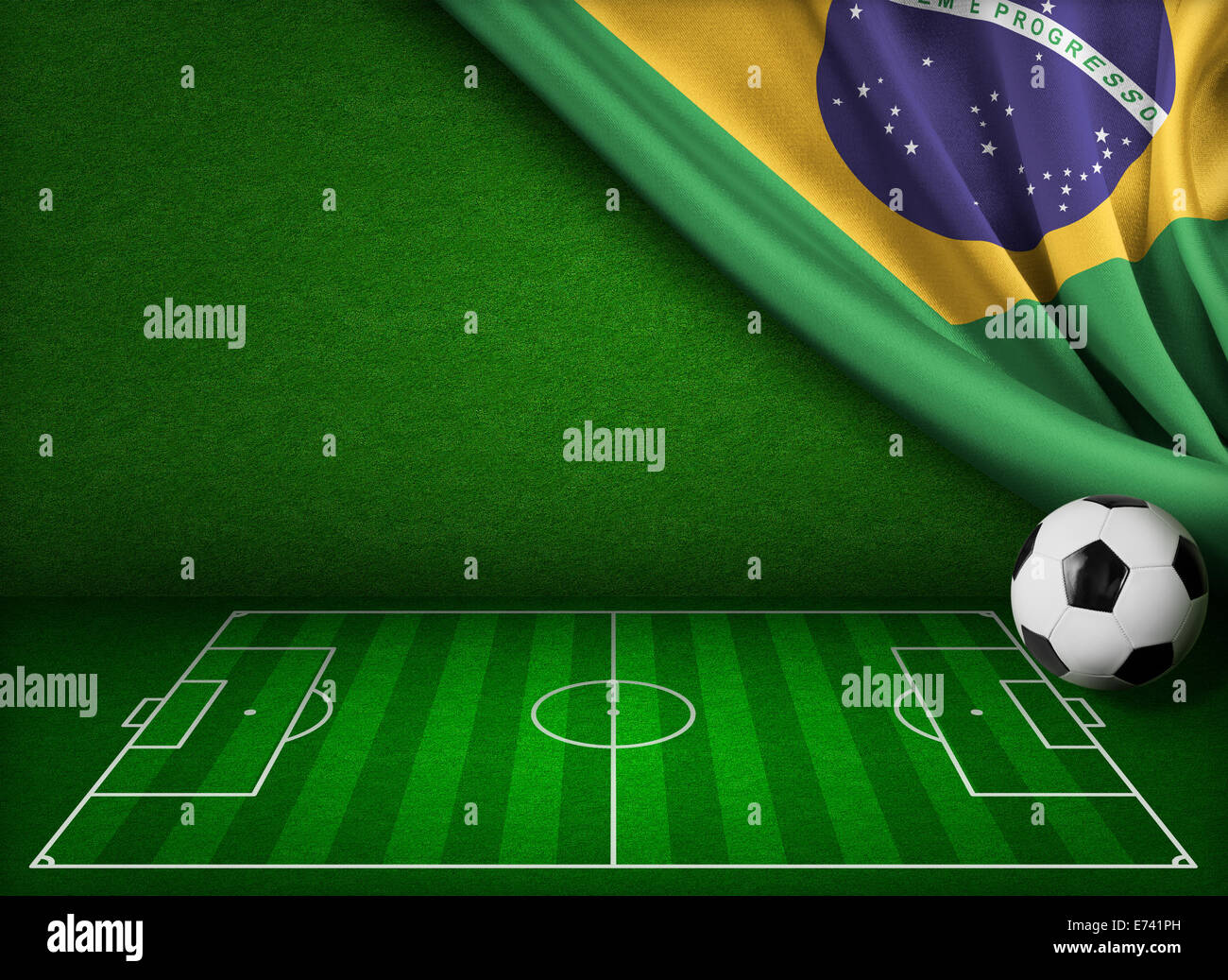 Fußball-WM in Brasilien Konzept Hintergrund Stockfoto
