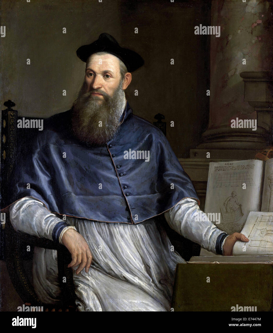 Portrait von Daniele Barbaro - von Paolo Veronese, 1556-1567 Stockfoto