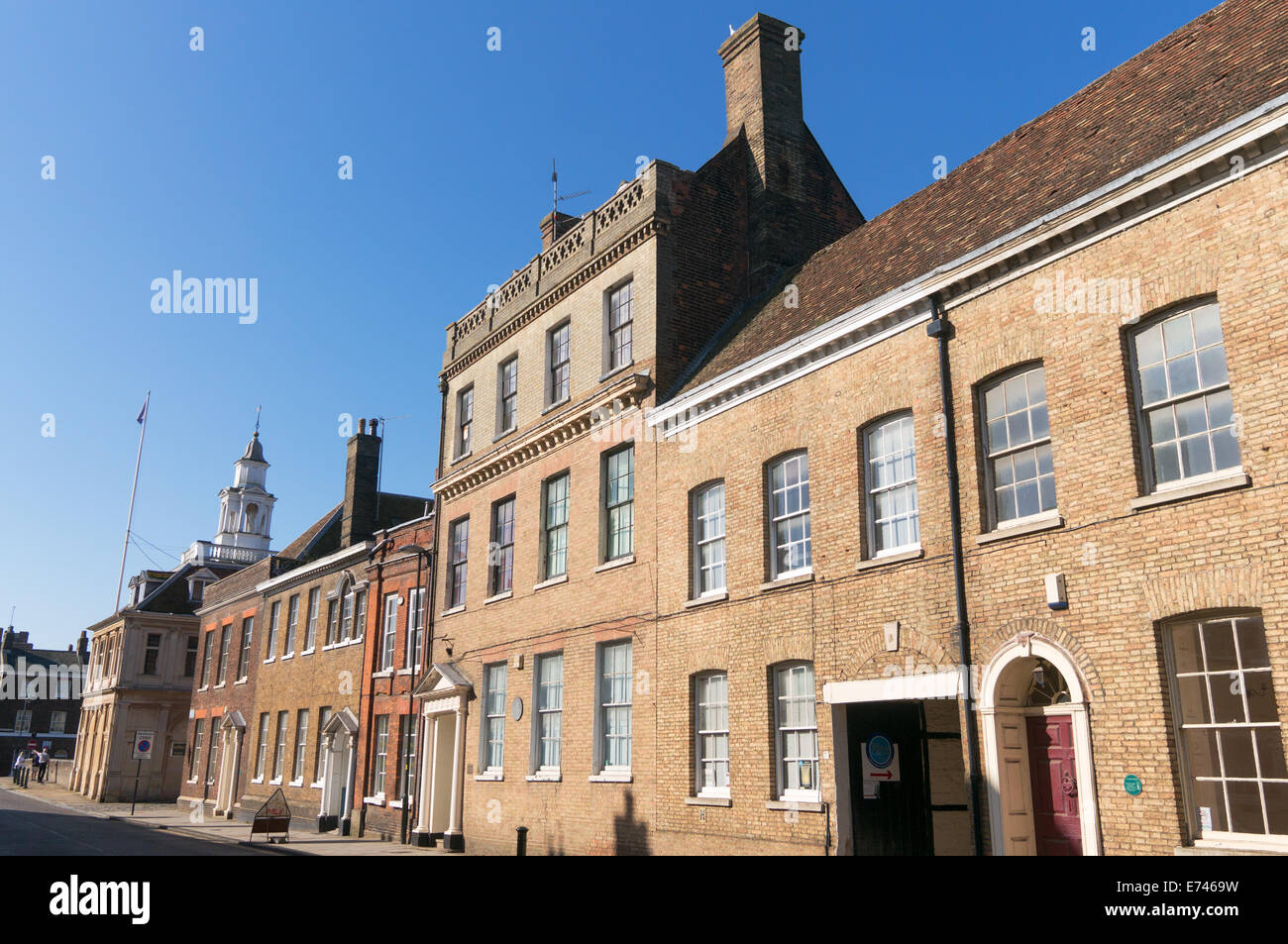 Historische Gebäude in der King Street, alte Stadt, Kings Lynn, Norfolk, England, UK Stockfoto