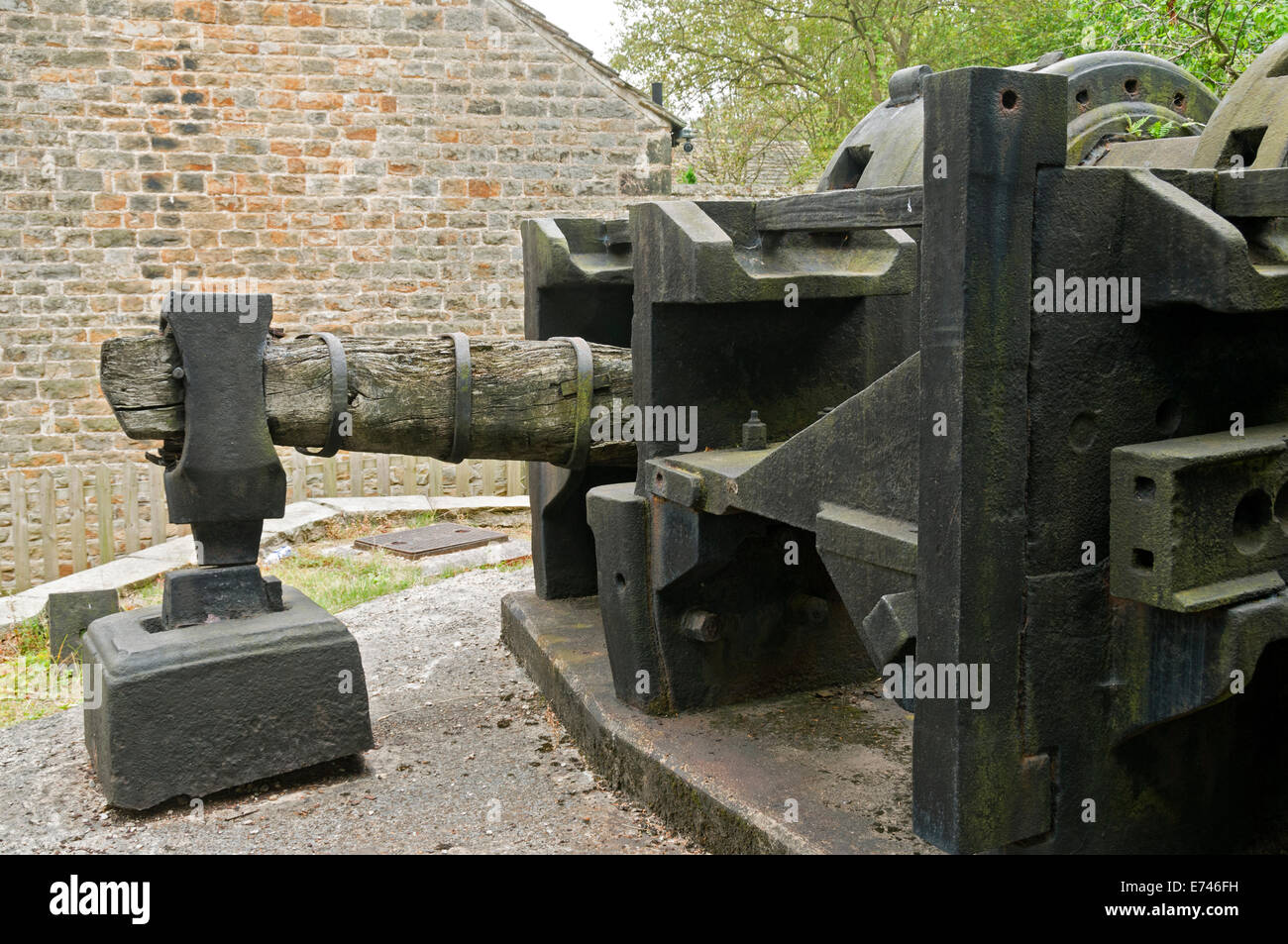 Jessops Tilt Hammer an der Abbeydale industrielles Dörfchen, Sheffield, Yorkshire, England, UK. Stockfoto