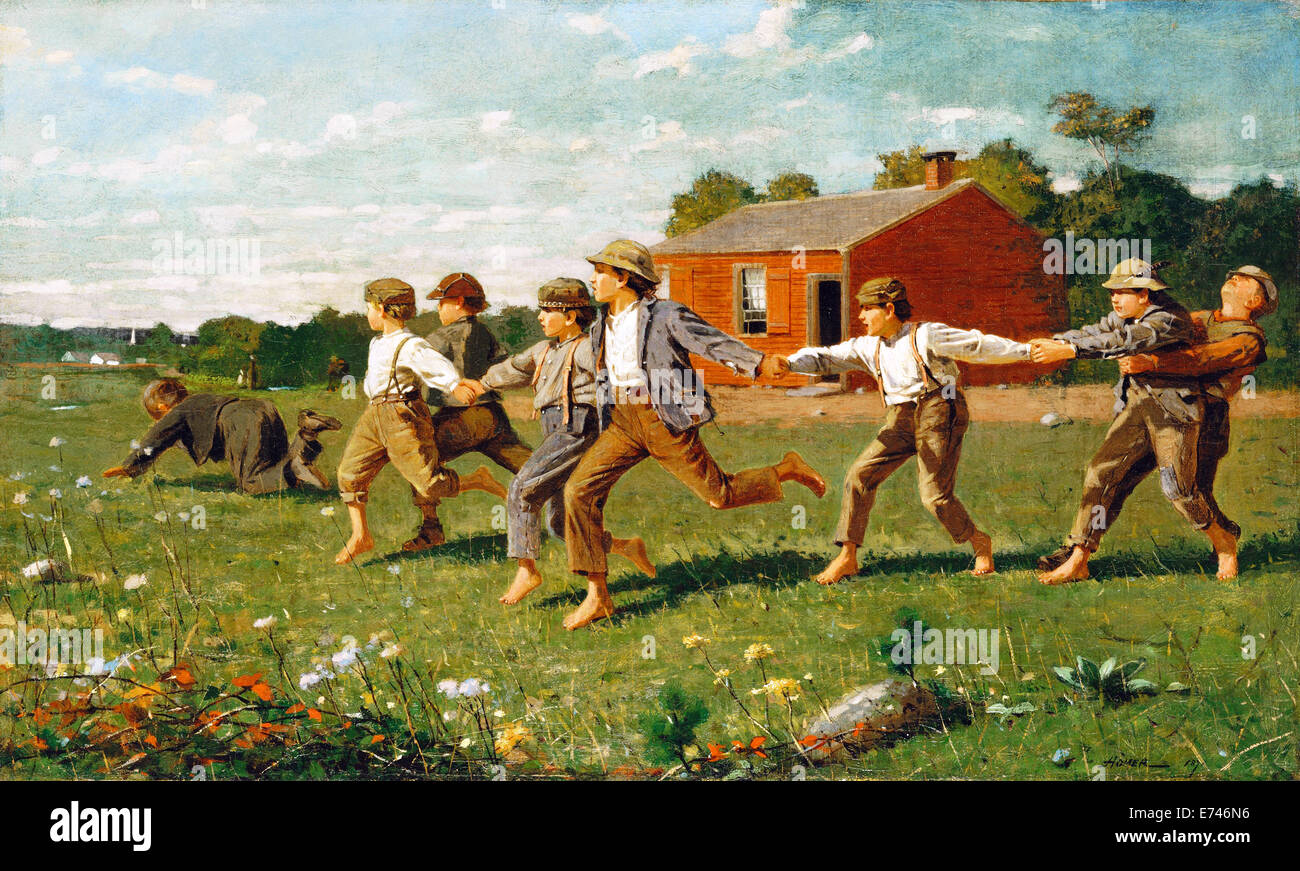 Fangen Sie die Peitsche - von Winslow Homer, 1872 Stockfoto