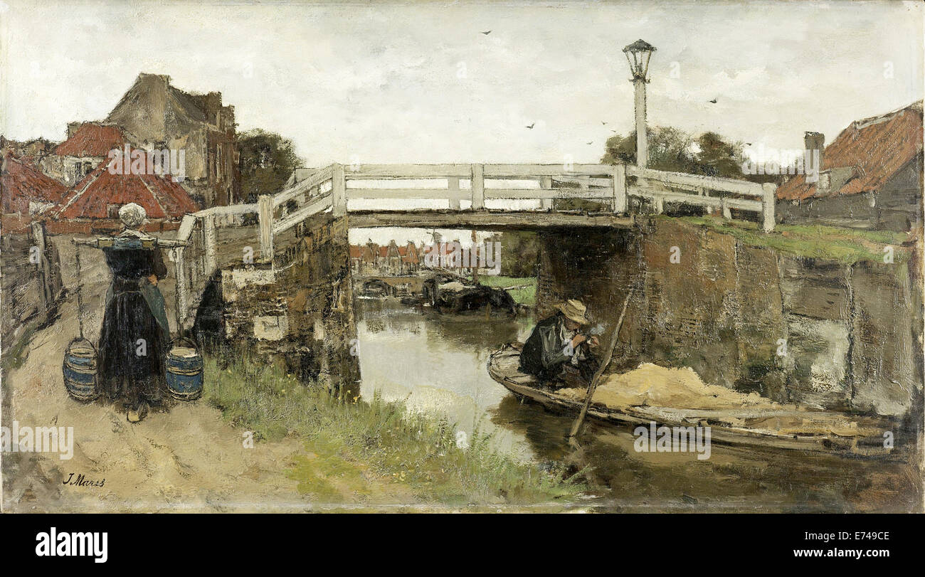 Die Brücke - Jacob Maris, 1879 Stockfoto