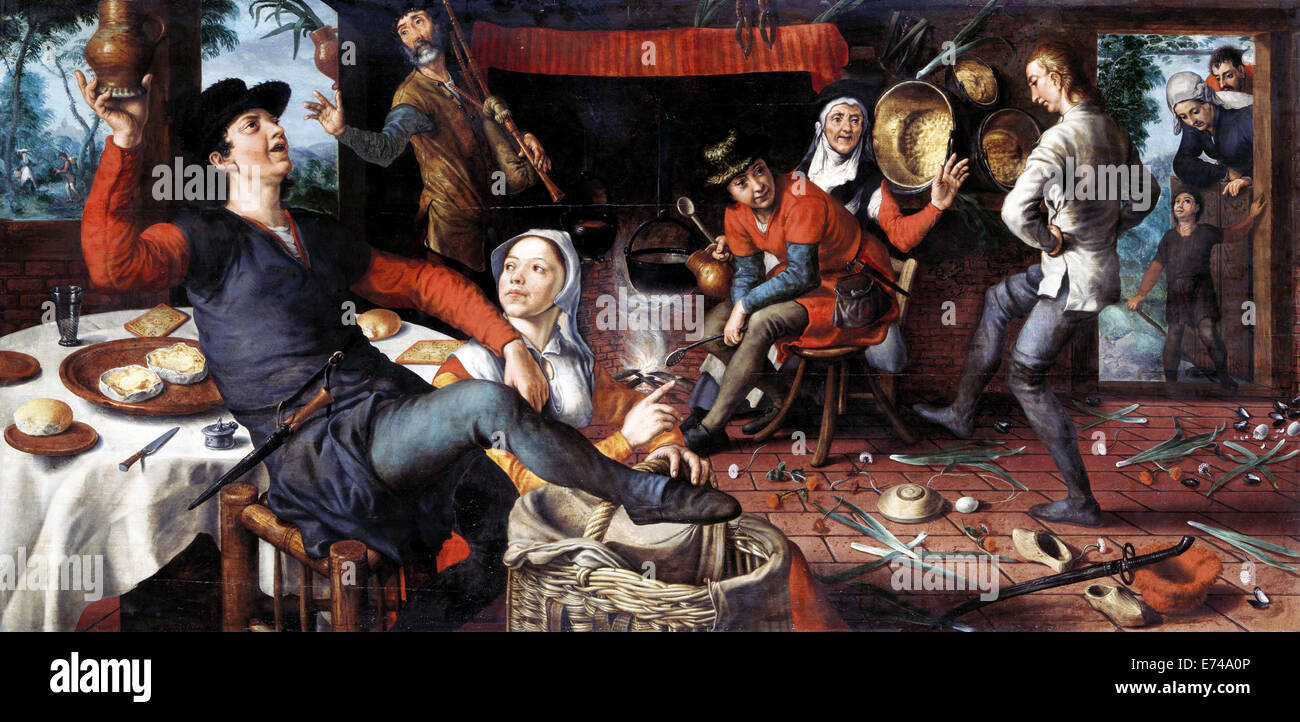 Die Ei-Dance - von Pieter Aertsen, 1552 Stockfoto