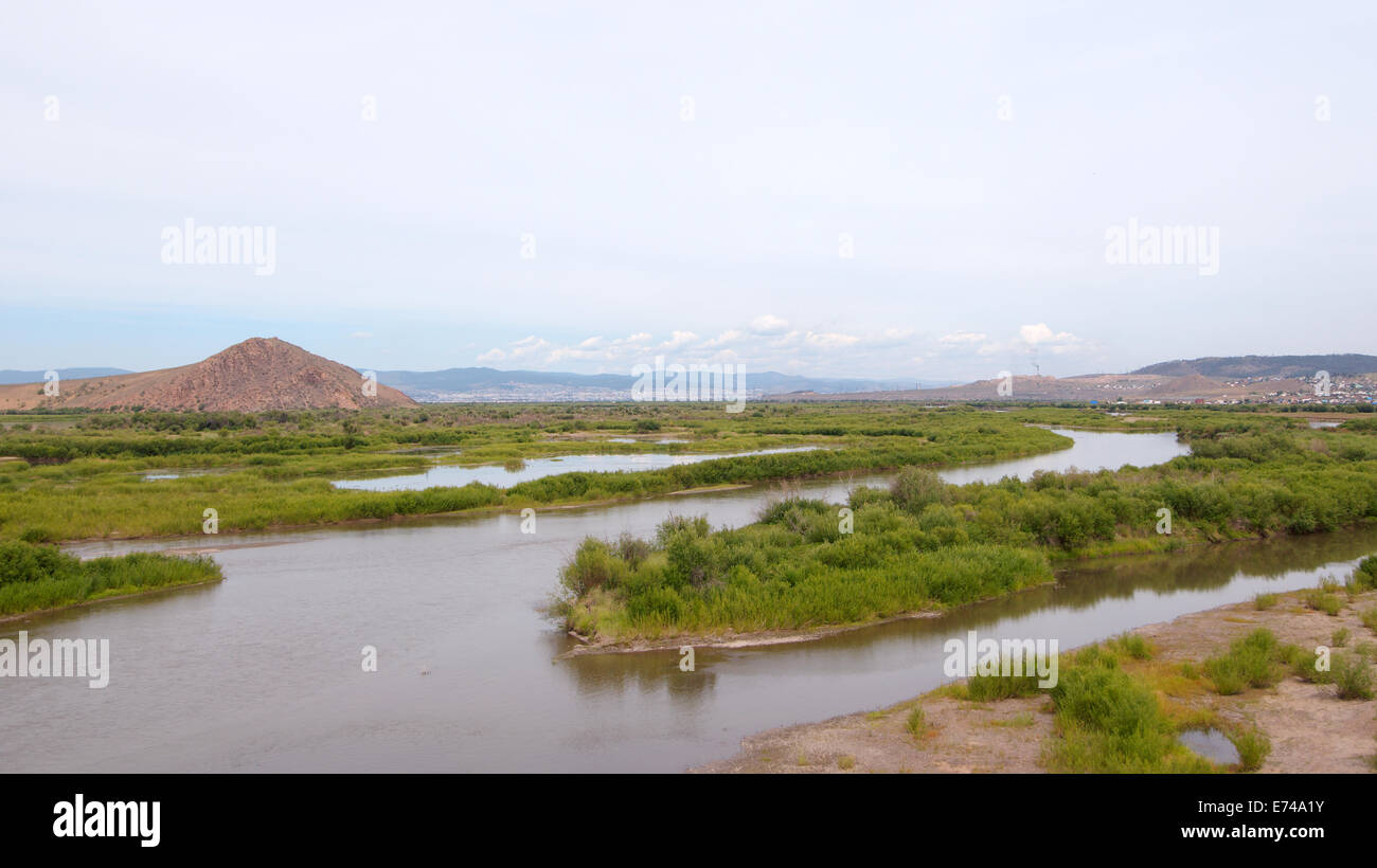 Selenga Rive, Burjatia, Sibirien, Russische Föderation Stockfoto