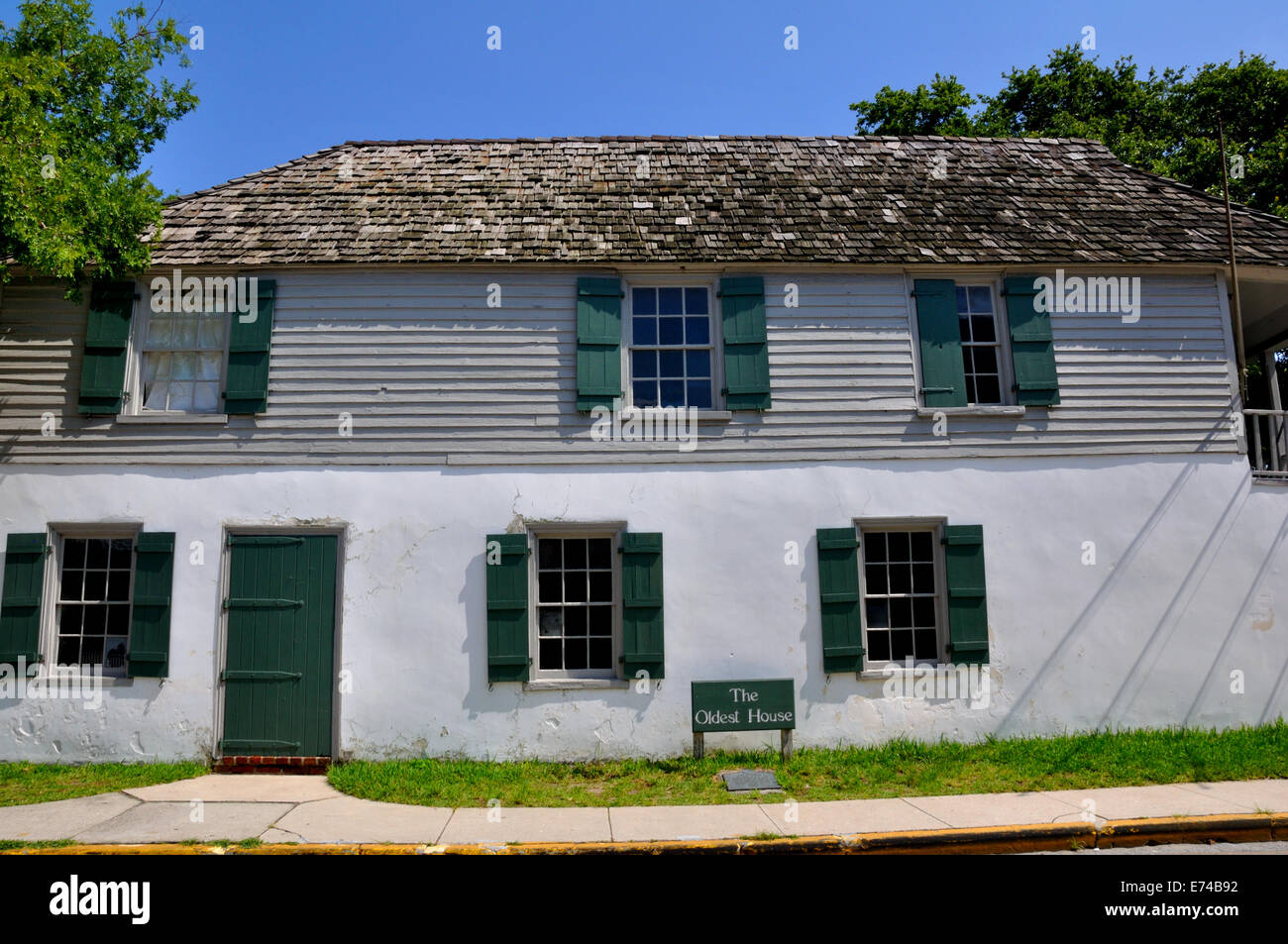 Das älteste Haus in den USA (heute Museum), St. Augustine, Florida, USA Stockfoto