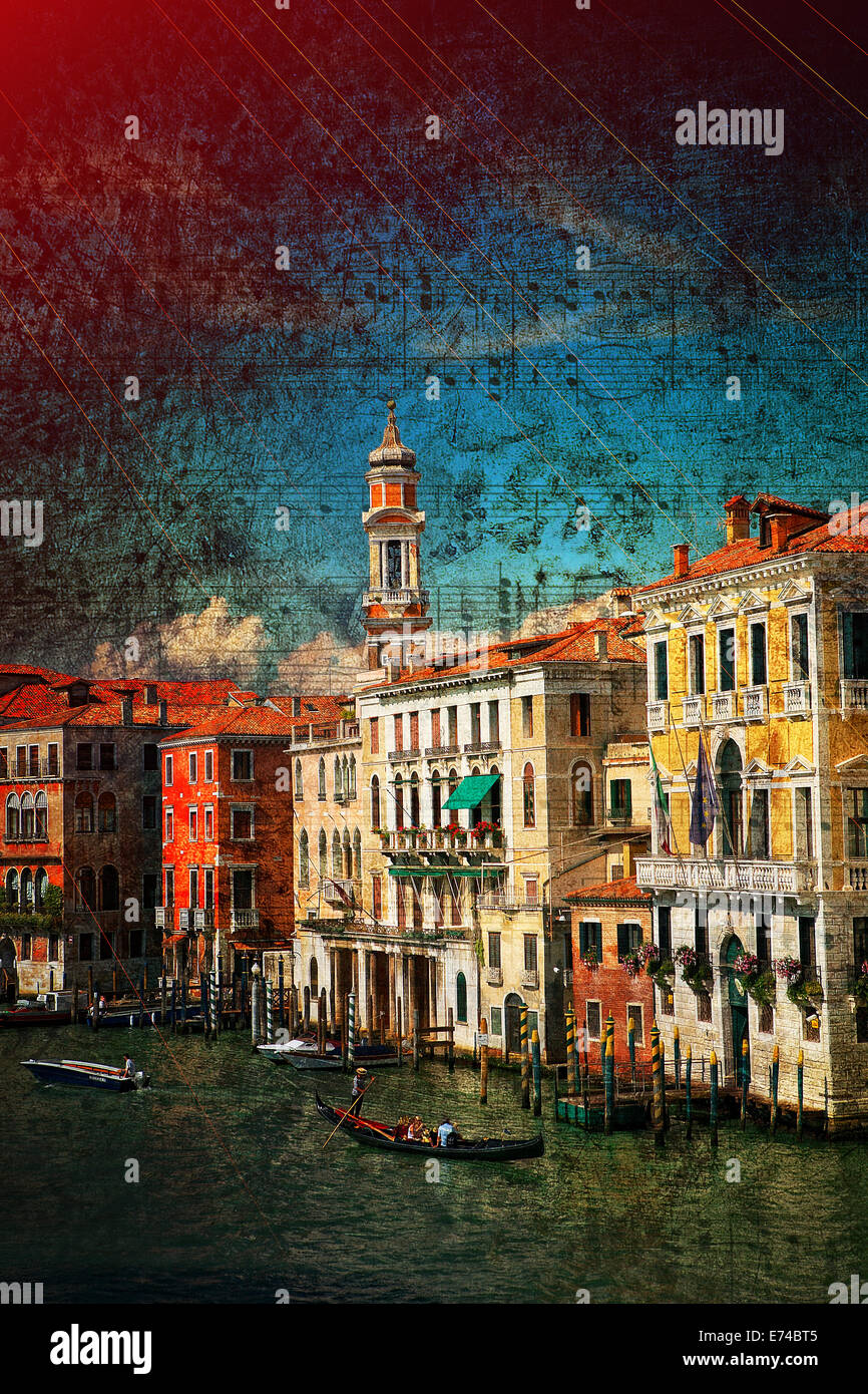 Venezianische Architektur im Retro-Stil Stockfoto