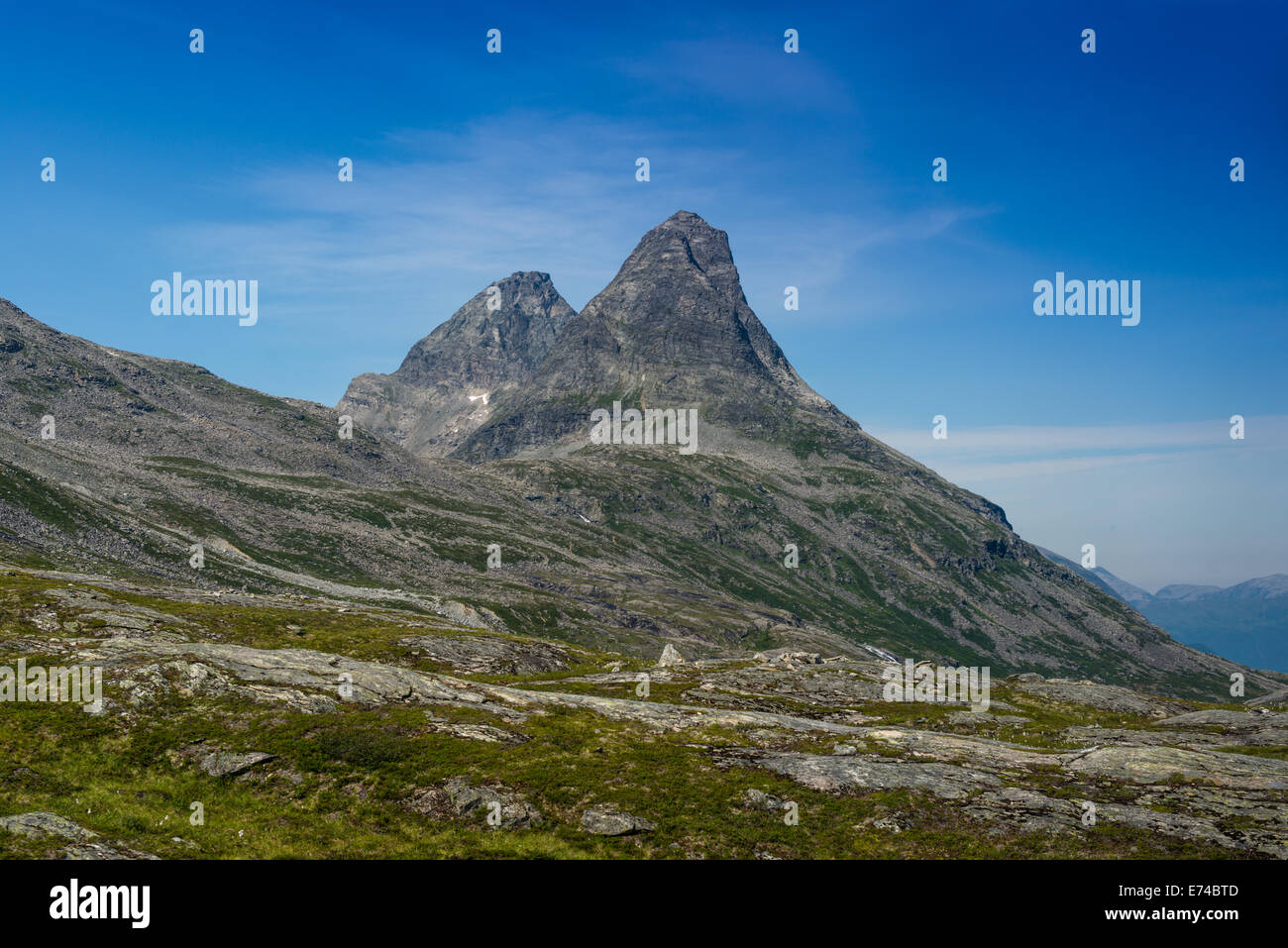 Trollstigen in der Nähe von Andalsnes, Norwegen, Skandinavien, Europa. Stockfoto