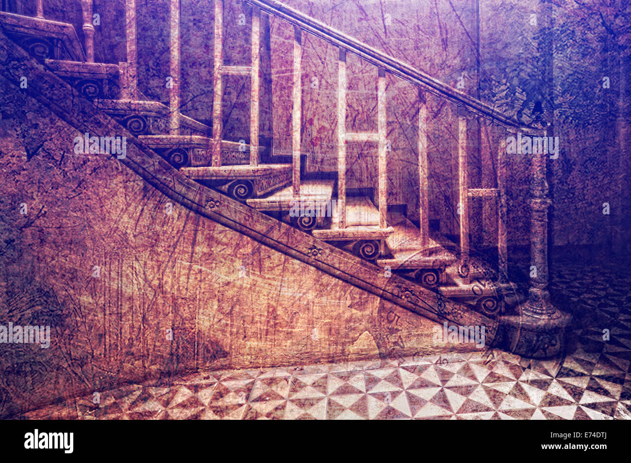 Klassische Treppe im retro-Stil Stockfoto