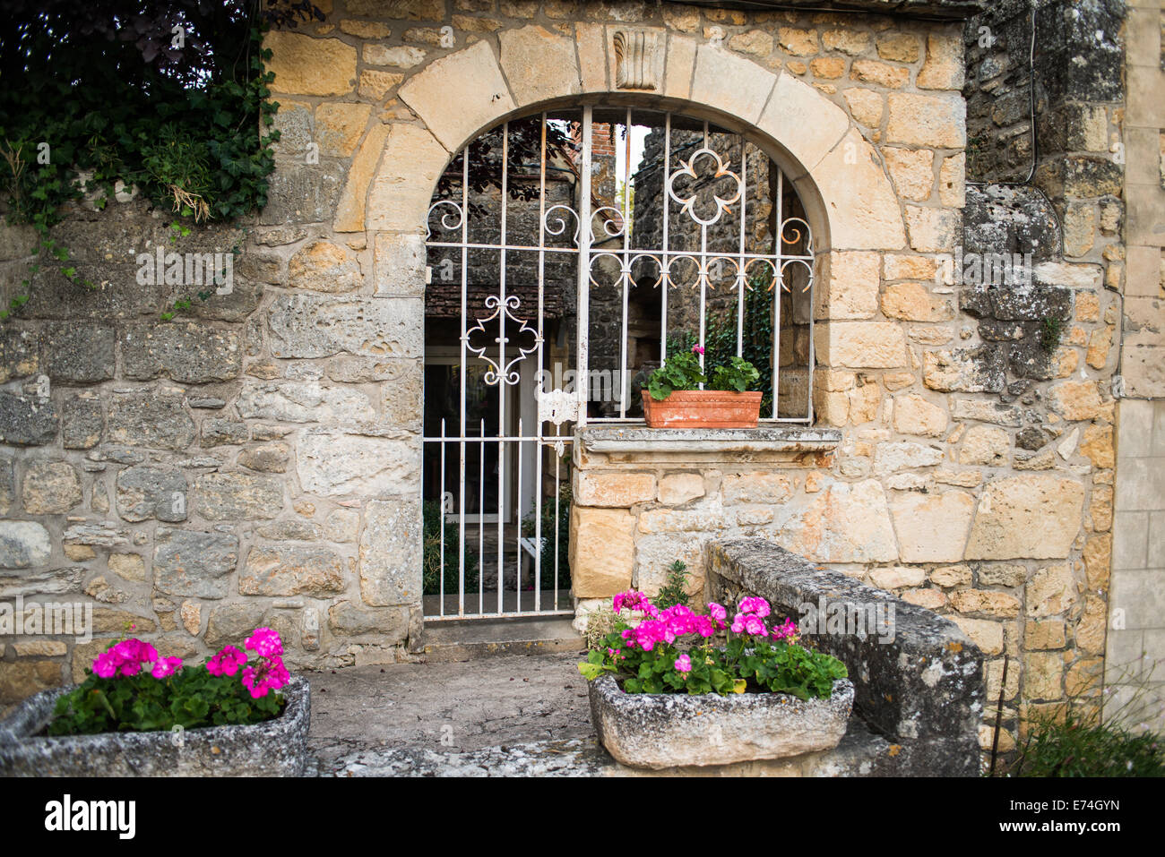 Frankreich, Dordogne, Perigord Noir, Dordogne-Tal, Domme, gekennzeichnet die schönsten Dörfer in Frankreich, Domme Stockfoto