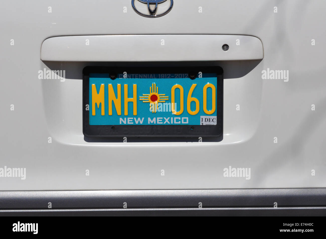 New Mexico-Kennzeichen am Auto Stockfoto