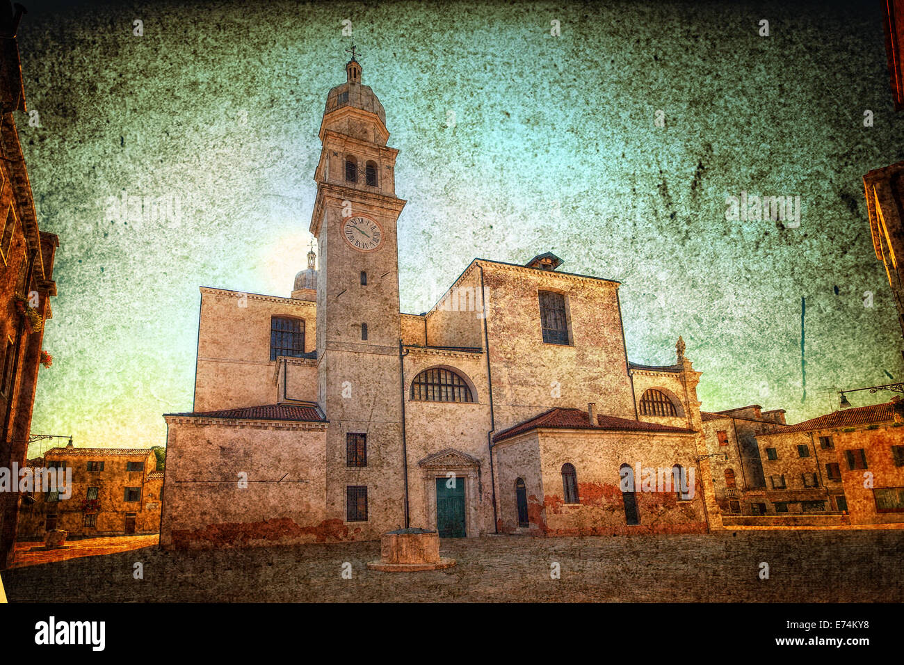 Historische Kirche in Venedig-retro-Stil Stockfoto