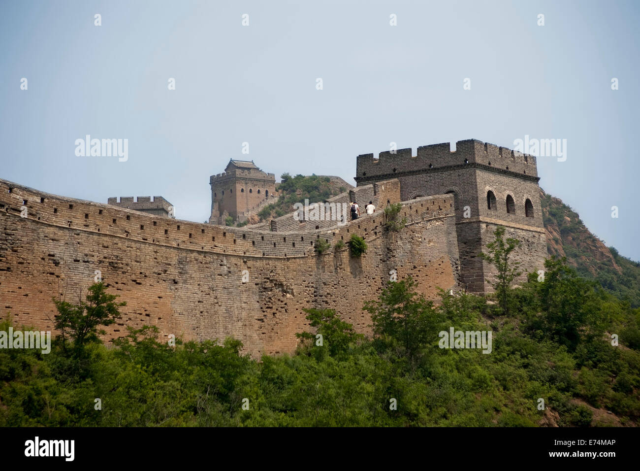 Nahaufnahme von The Great Wall Of China Stockfoto