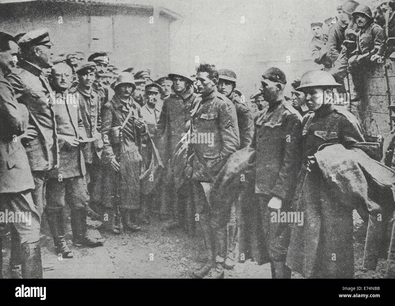 Erste amerikanische Kriegsgefangene - Weltkrieg - 1917 Stockfoto