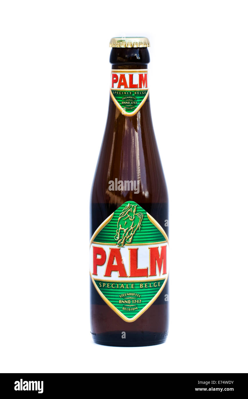 Flasche "Palm Speciale" belgischen amber Ale Bier, eines der beliebtesten Biere in Belgien, von Palm Brauereien gebraut. Stockfoto