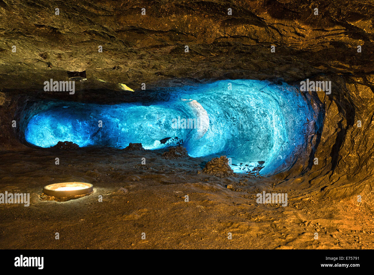 Besucher-tour durch das Salz mine in Bex. Stockfoto