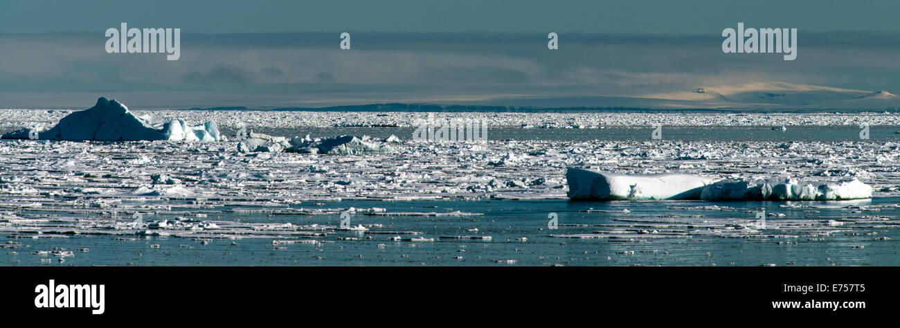 Schwimmendes Eis Arctic Sea Spitzbergen Norwegen Polarkreis Skandinavien Europa Stockfoto