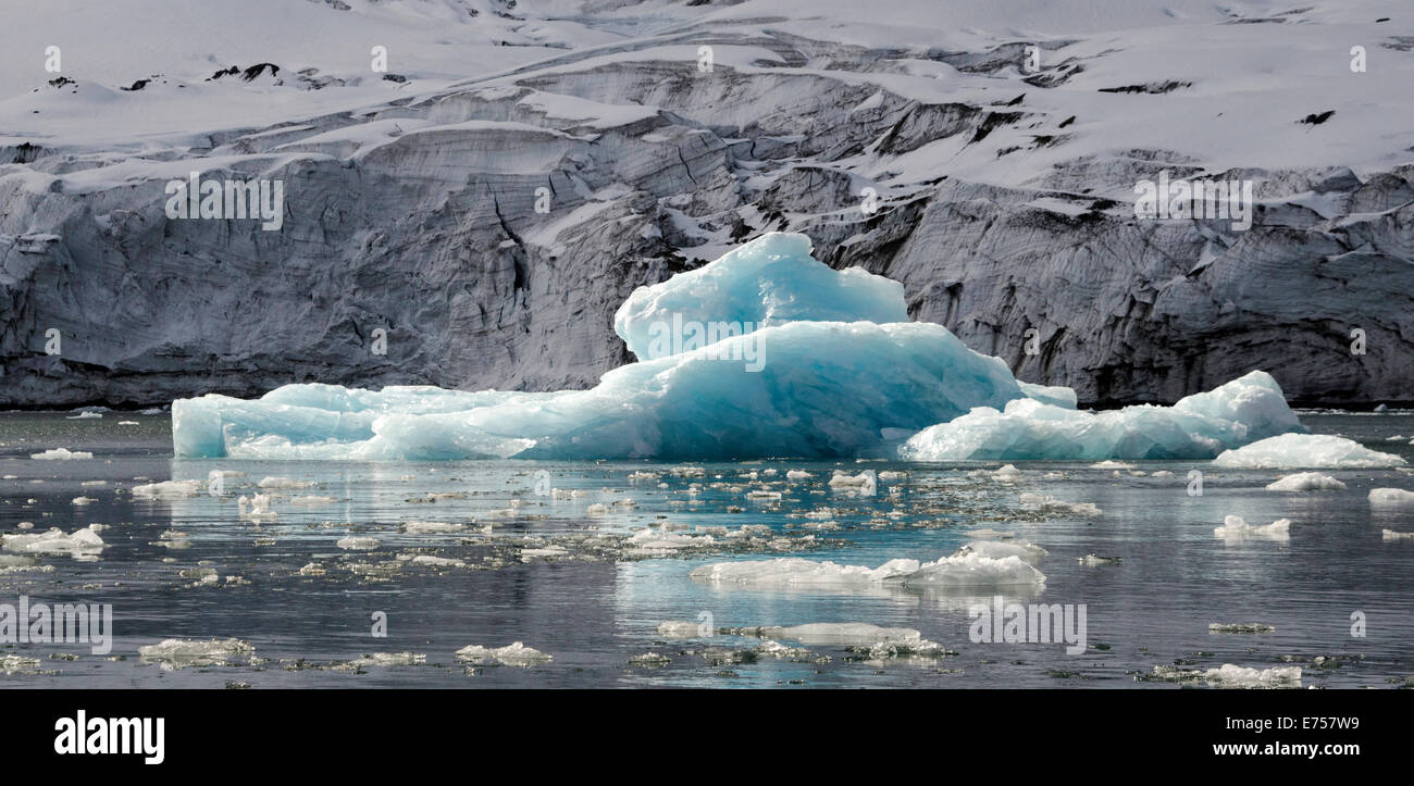 Schwimmendes Eis am Burgerbukta Spitzbergen Norwegen Skandinavien Polarkreis Stockfoto