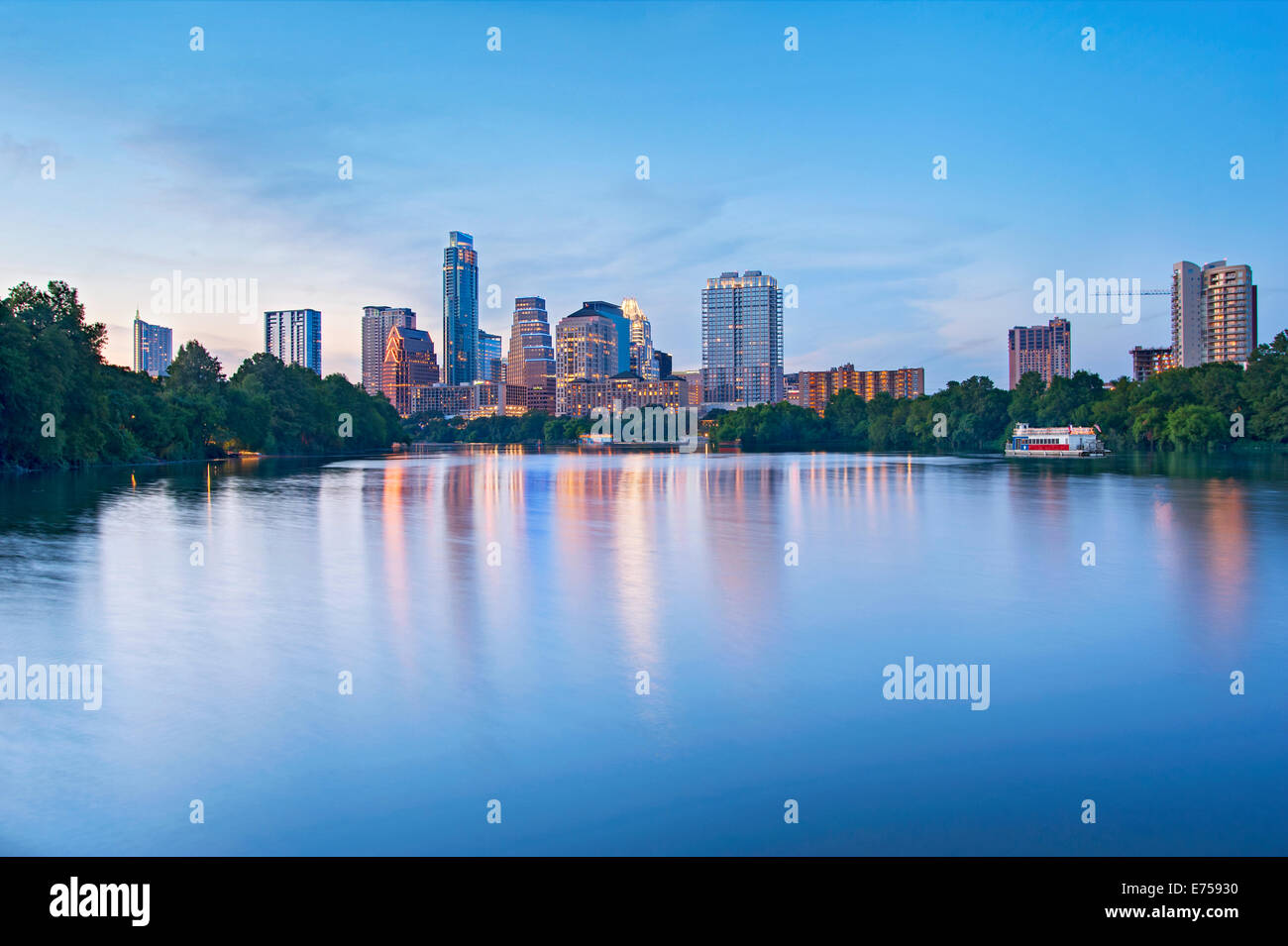 Skyline von Austin, Texas Stockfoto