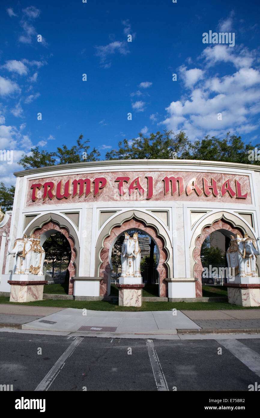Ein Blick auf das Trump Taj Mahal Casino and Hotel in Atlantic City, New Jersey Stockfoto