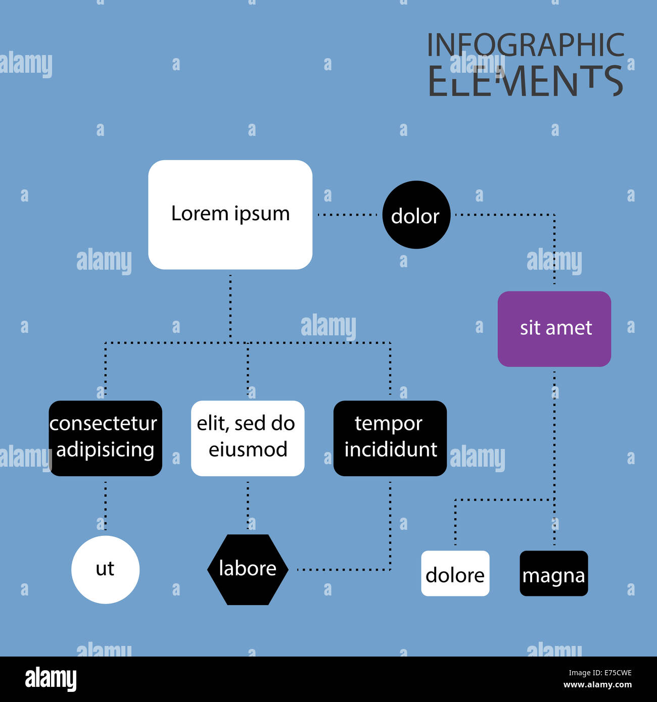 Eine Abbildung der modernen Infografik-Diagramm Stockfoto