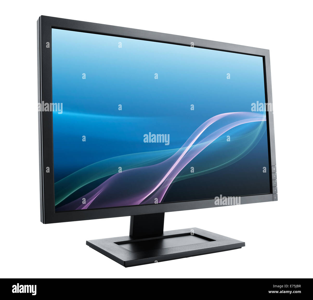 Computer-Monitor mit abstrakten Hintergrund auf dem Bildschirm Stockfoto