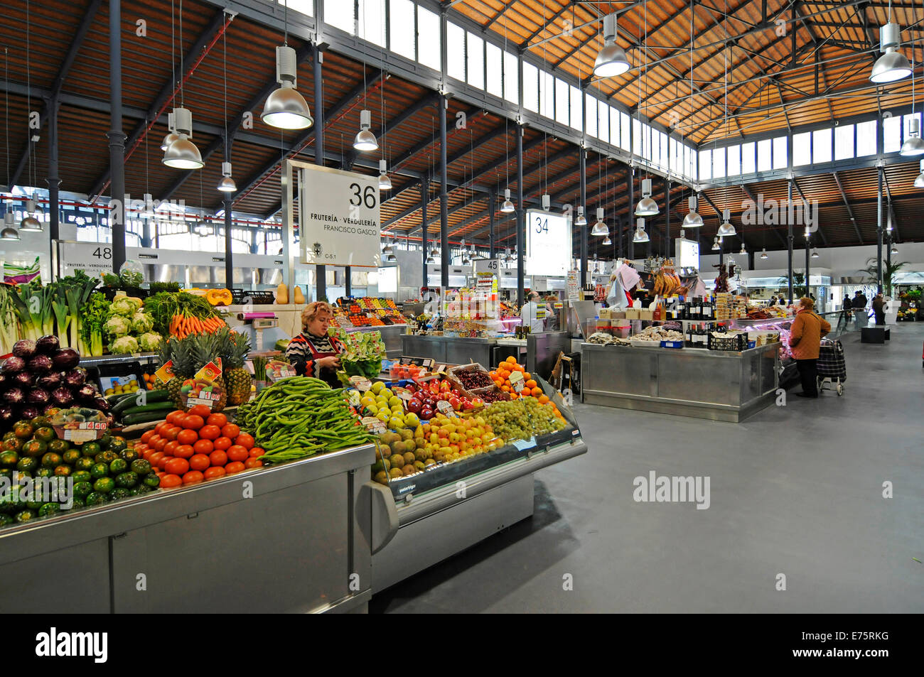 Mercado Central, indoor Markt, Almeria, Andalusien, Spanien Stockfoto