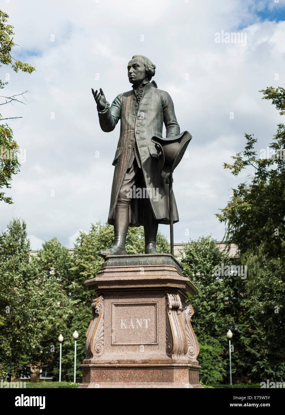 Denkmal für Immanuel Kant, Leningradskij Rajon Kaliningrad, Kaliningrad Oblast, Russland Stockfoto