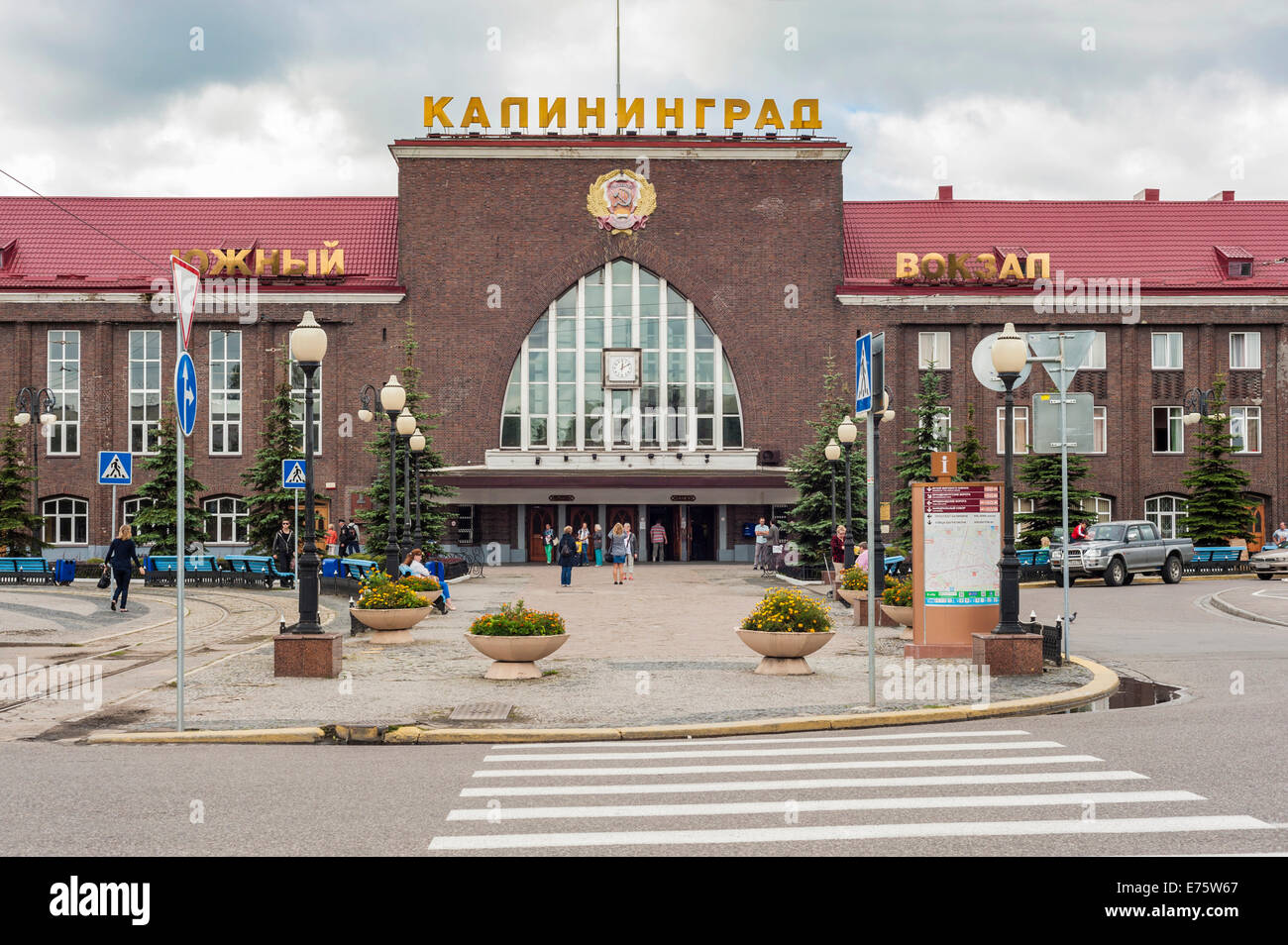 Südbahnhof, Baltijskij Rajon, Kaliningrad, Kaliningrad Oblast, Russland Stockfoto