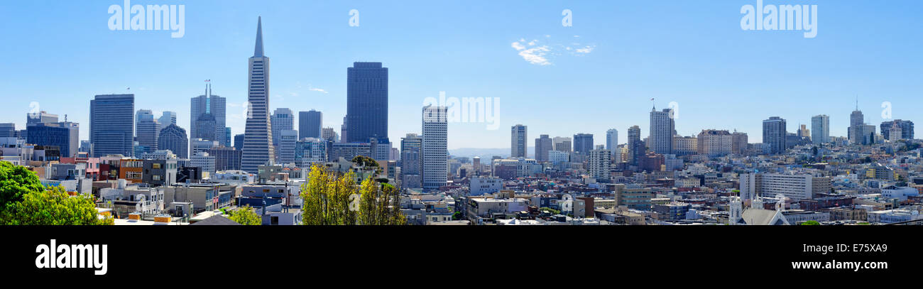 Skyline, Panoramablick, San Francisco, Kalifornien, USA Stockfoto