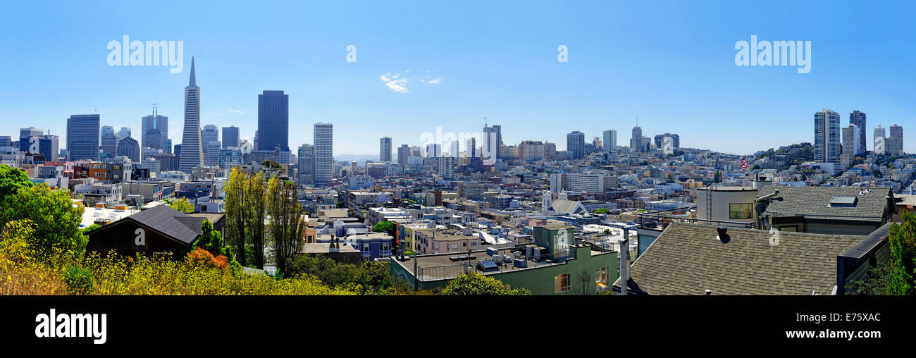 Skyline, Panoramablick, San Francisco, Kalifornien, USA Stockfoto