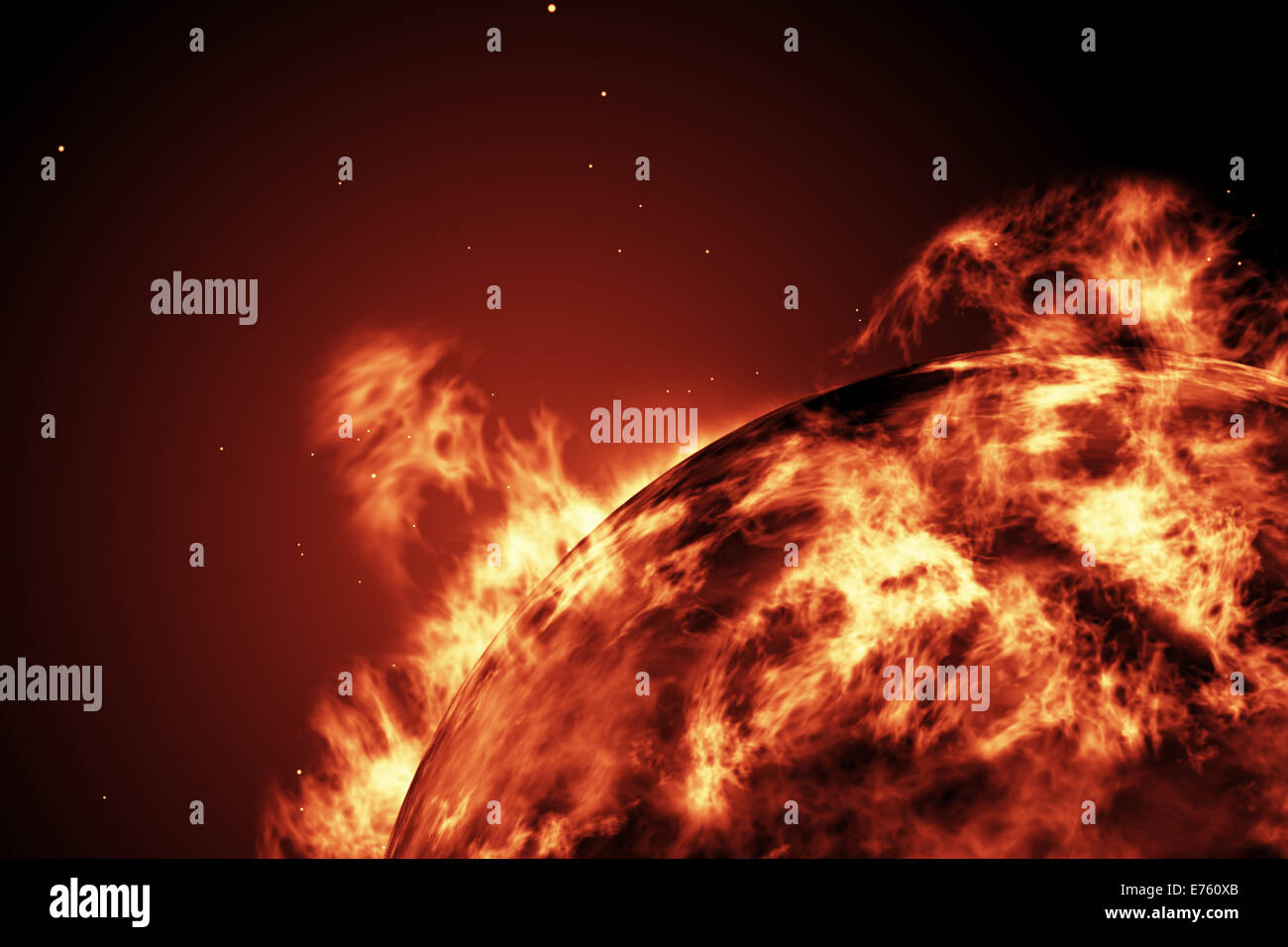 Großen Feuerball der Sonne Stockfoto