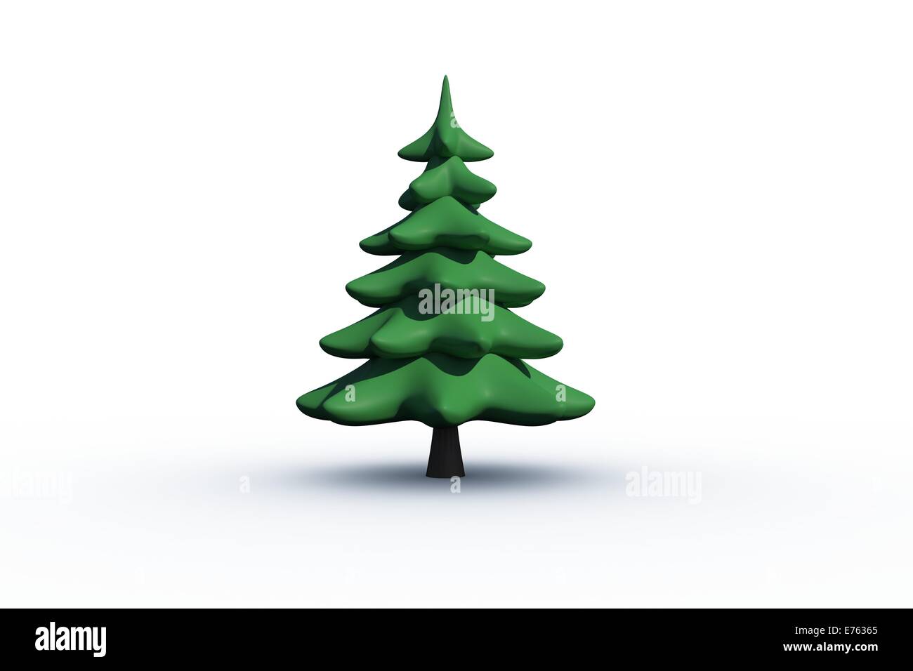 Digital erzeugte grüne Tanne Stockfoto