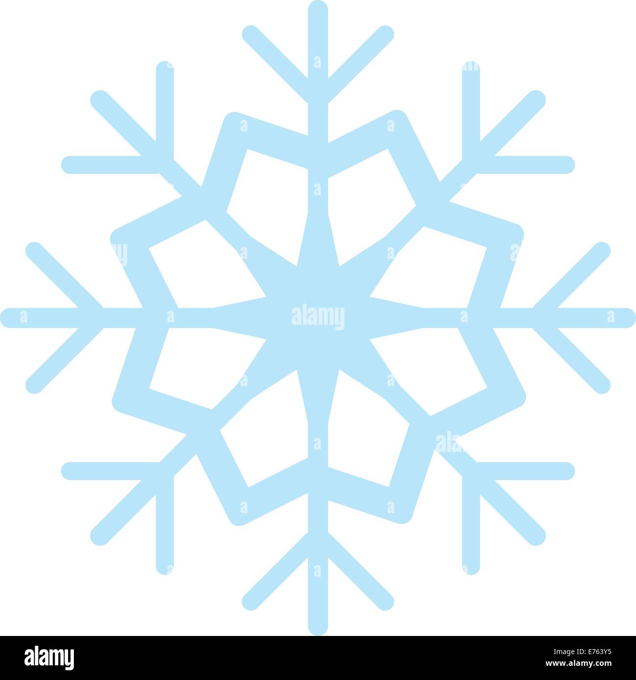 Digital erzeugte blaue Schneeflocke Stockfoto