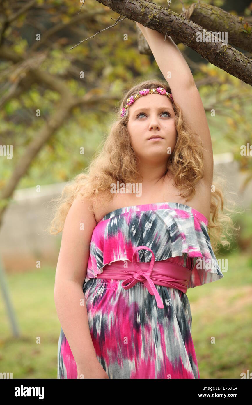 Porträt von ein 16 Jahre altes Teengirl Modell veröffentlicht Stockfoto