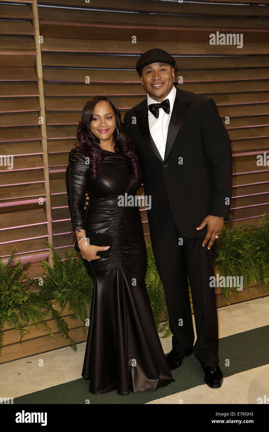 2014 Vanity Fair Oscar Party im Sunset Tower West Hollywood mit statt: Simone Johnson, LL Cool J wo: Los Angeles, California, Vereinigte Staaten von Amerika bei: 2. März 2014 Stockfoto