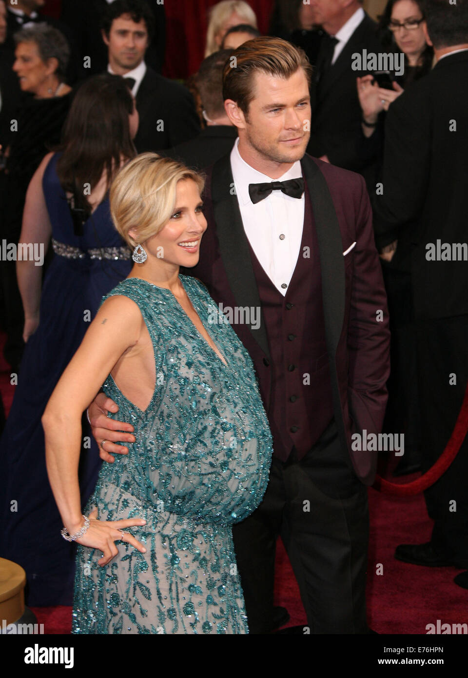 86. jährlichen Oscar-Verleihung im Dolby Theatre - Red Carpet Ankünfte Featuring statt: Chris Hemsworth, Elsa Pataky Where: Los Angeles, California, Vereinigte Staaten von Amerika bei: 2. März 2014 Stockfoto