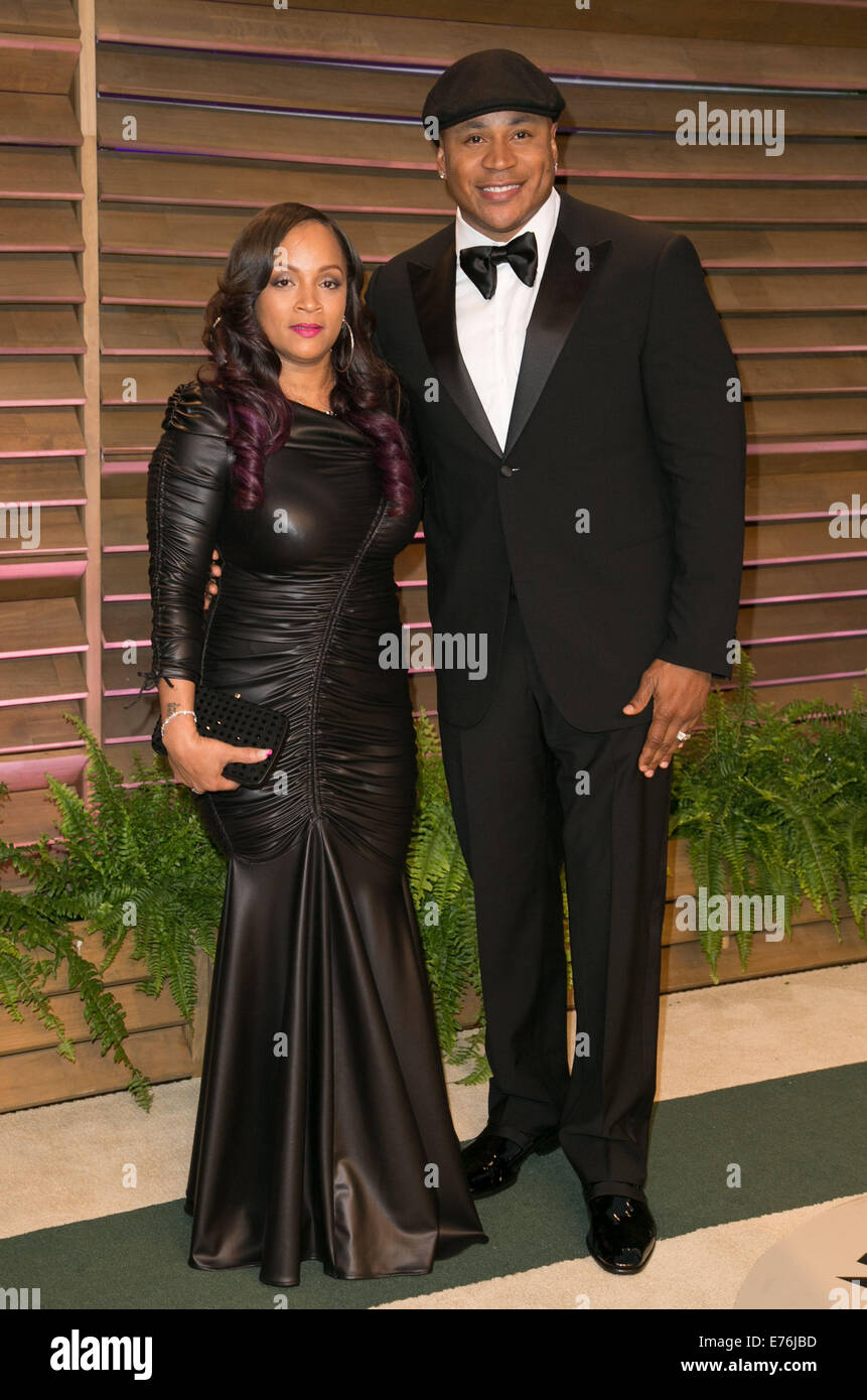 Prominente besuchen 2014 Vanity Fair Oscar Party im Sunset Plaza mit: Simone Johnson, LL Cool J wo: Los Angeles, California, Vereinigte Staaten von Amerika bei: 2. März 2014 Stockfoto