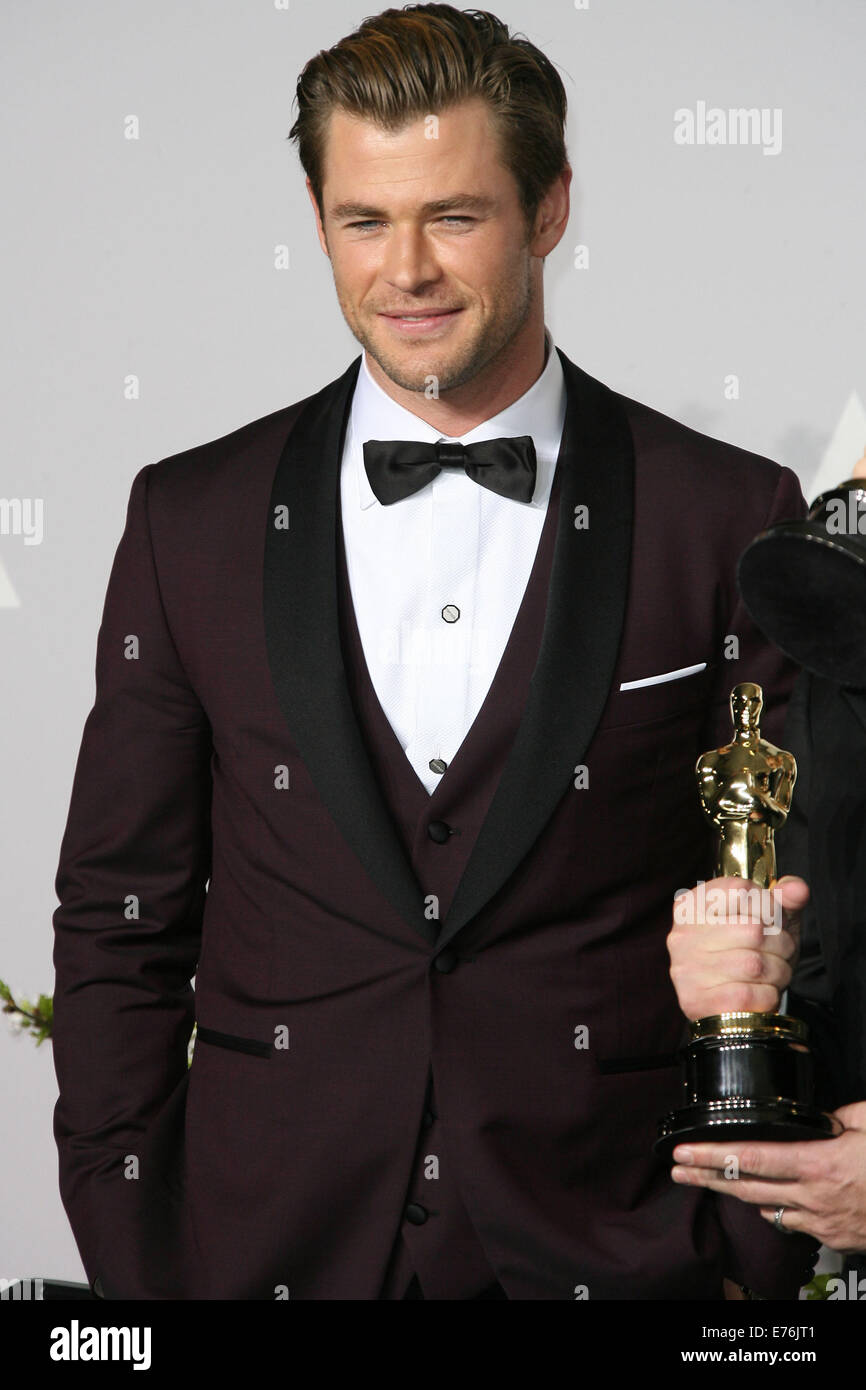 Zimmer mit Drücken der 86. jährlichen Oscar-Verleihung im Dolby Theatre - statt: Chris Hemsworth Where: Los Angeles, California, Vereinigte Staaten von Amerika bei: 2. März 2014 Stockfoto